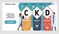 Vector website design template . CKD - Chronic Kidney Disease acronym, medical concept. Royalty Free Stock Photo